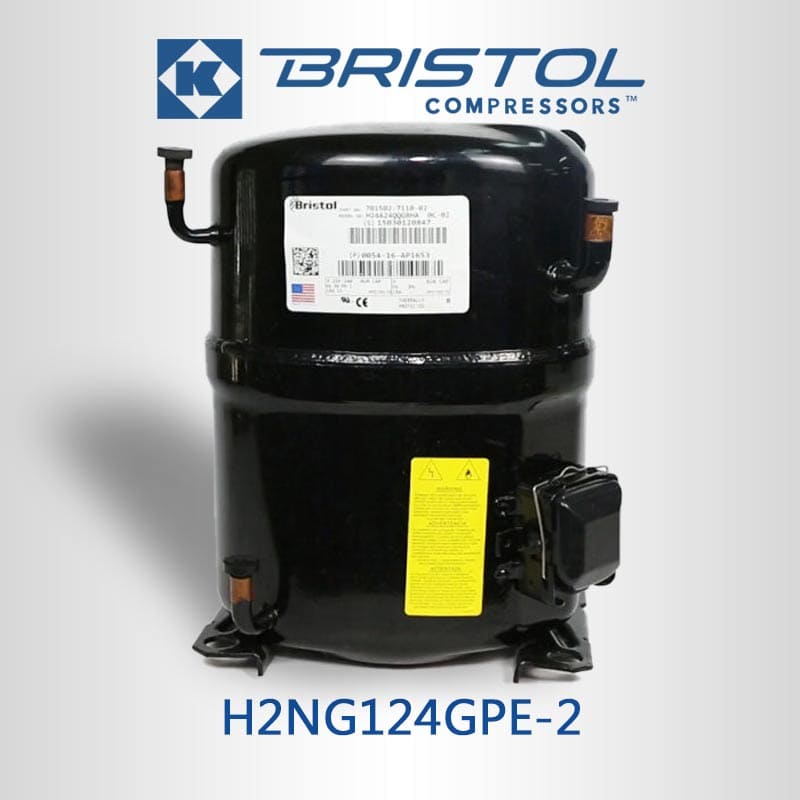 H2NG124GPE-2-Bristol-Refrigeration-Piston-Compressor
